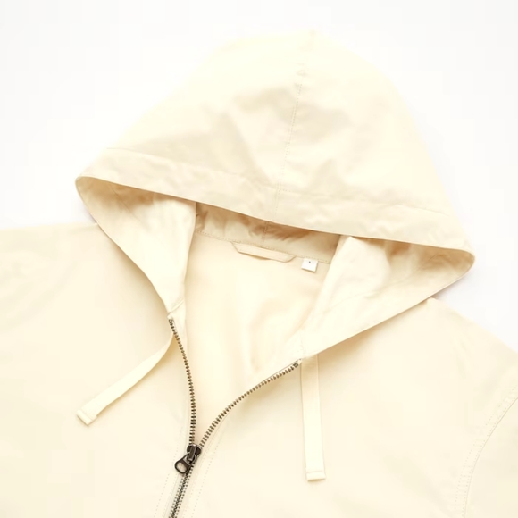Uniqlo - U Hooded Coat Lightweight Parka Jacket, XS, Creamy White - Picture 5 of 6